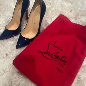 Christian Louboutin Dark Blue Patent Heels NEW!